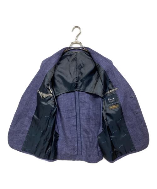 PAPAS（パパス）PAPAS (パパス) リネンテーラードジャケット ブルー サイズ:Mの古着・服飾アイテム
