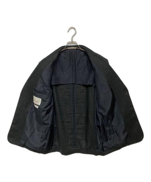 PAPAS（パパス）PAPAS (パパス) リネンテーラードジャケット ブラック サイズ:(46)Sの古着・服飾アイテム