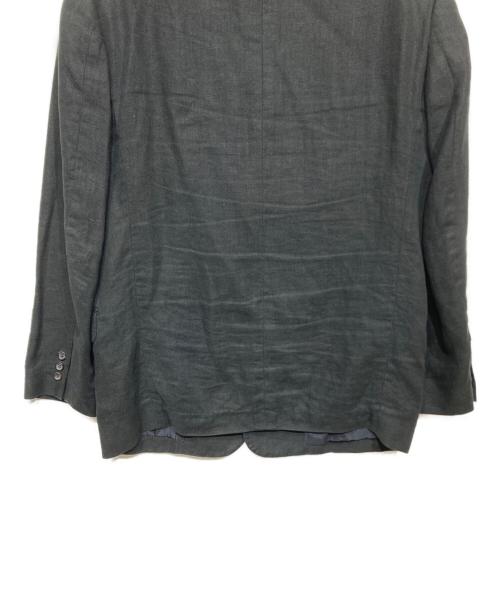 PAPAS（パパス）PAPAS (パパス) リネンテーラードジャケット ブラック サイズ:(46)Sの古着・服飾アイテム