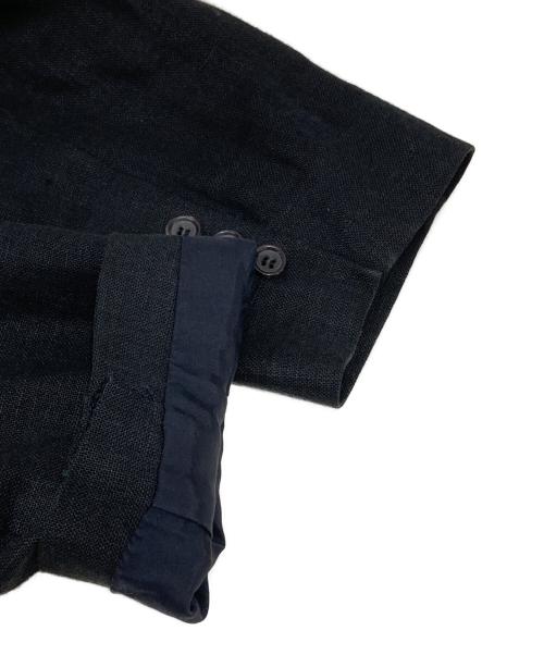 PAPAS（パパス）PAPAS (パパス) リネンテーラードジャケット ブラック サイズ:(46)Sの古着・服飾アイテム