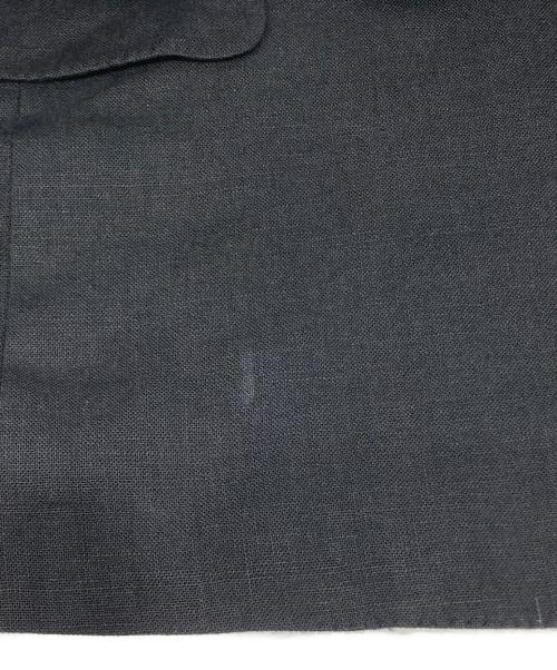 PAPAS（パパス）PAPAS (パパス) リネンテーラードジャケット ブラック サイズ:(46)Sの古着・服飾アイテム