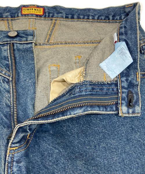 HUMAN MADE（ヒューマンメイド）HUMAN MADE (ヒューマンメイド) TAPERED DENIM PANTS インディゴ サイズ:Lの古着・服飾アイテム