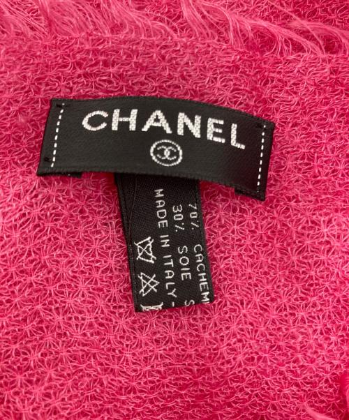 CHANEL（シャネル）CHANEL (シャネル) ココマーク刺繍カシミヤシルクストール ピンクの古着・服飾アイテム