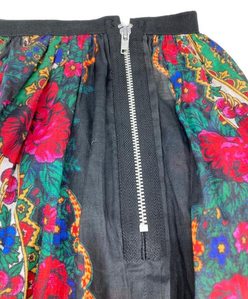 tricot COMME des GARCONS（トリココムデギャルソン）tricot COMME des GARCONS (トリココムデギャルソン) コットン総柄スカート ブラック×マルチカラー サイズ:Mの古着・服飾アイテム