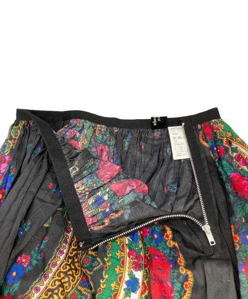 tricot COMME des GARCONS（トリココムデギャルソン）tricot COMME des GARCONS (トリココムデギャルソン) コットン総柄スカート ブラック×マルチカラー サイズ:Mの古着・服飾アイテム