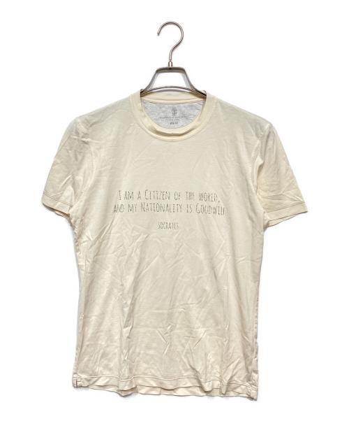 BRUNELLO CUCINELLI（ブルネロクチネリ）BRUNELLO CUCINELLI (ブルネロクチネリ) プリントTシャツ ベージュ サイズ:XSの古着・服飾アイテム