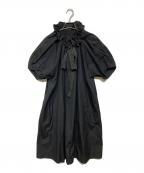 VERMEIL par ienaヴェルメイユ パー イエナ）の古着「コットントロピカルドロストリボンワンピース」｜ブラック