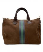 SITA PARANTICAシータパランティカ）の古着「BORDER BOSTON BAG」｜ブラウン