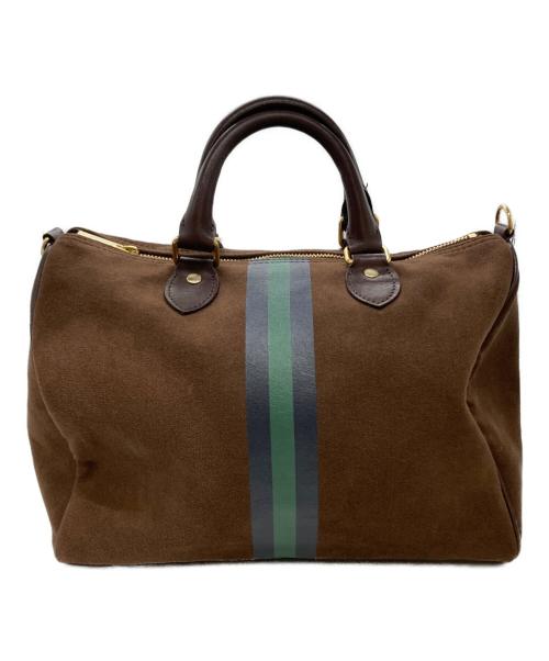 SITA PARANTICA（シータパランティカ）SITA PARANTICA (シータパランティカ) BORDER BOSTON BAG ブラウンの古着・服飾アイテム