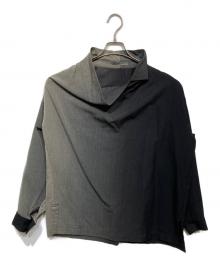 ISSEY MIYAKE（イッセイミヤケ）の古着「デザインプルオーバーシャツ」｜ブラック×グレー