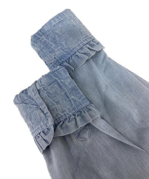 POLO RALPH LAUREN（ポロ・ラルフローレン）POLO RALPH LAUREN (ポロ・ラルフローレン) ビーズ刺繍シャンブレーシャツ ライトインディゴ サイズ:4の古着・服飾アイテム