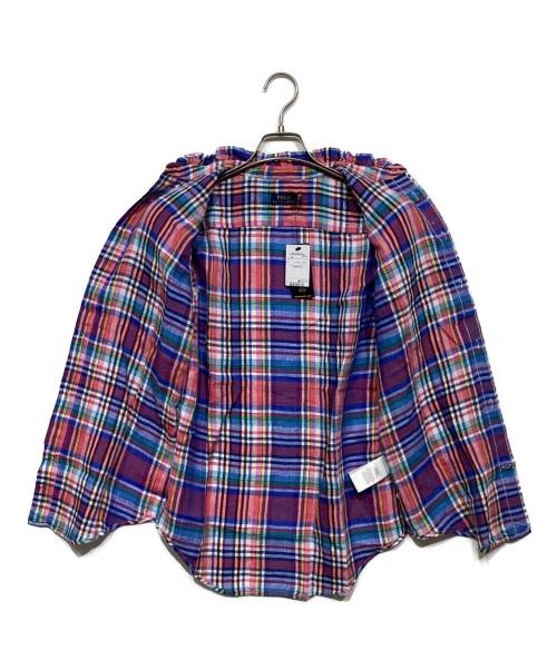 POLO RALPH LAUREN（ポロ・ラルフローレン）POLO RALPH LAUREN (ポロ・ラルフローレン) フリルチェックシャツ レッド×ブルー サイズ:6の古着・服飾アイテム