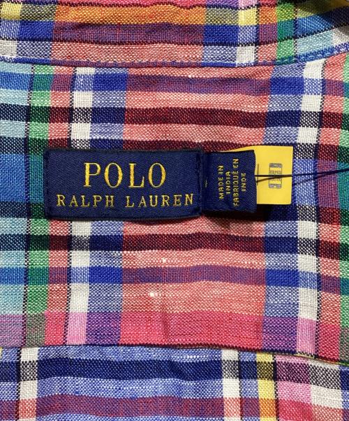 POLO RALPH LAUREN（ポロ・ラルフローレン）POLO RALPH LAUREN (ポロ・ラルフローレン) フリルチェックシャツ レッド×ブルー サイズ:6の古着・服飾アイテム