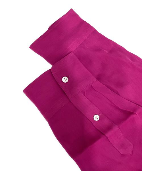 POLO RALPH LAUREN（ポロ・ラルフローレン）POLO RALPH LAUREN (ポロ・ラルフローレン) シルクレーヨンブラウス ピンク サイズ:6の古着・服飾アイテム