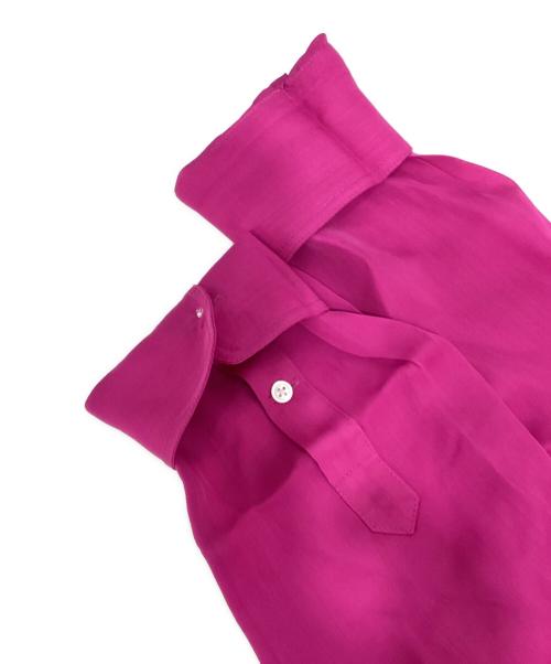 POLO RALPH LAUREN（ポロ・ラルフローレン）POLO RALPH LAUREN (ポロ・ラルフローレン) シルクレーヨンブラウス ピンク サイズ:6の古着・服飾アイテム