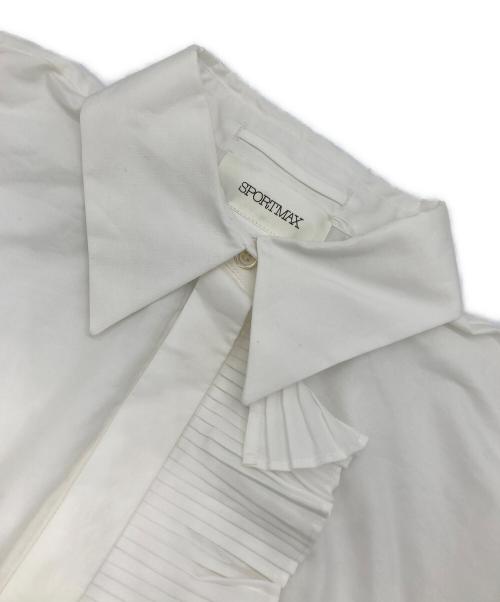 SPORT MAX（スポーツマックス）SPORT MAX (スポーツマックス) フリルシャツ ホワイト サイズ:40の古着・服飾アイテム