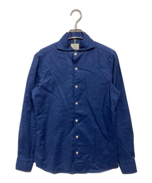 BORRELLI（ボレッリ）BORRELLI (ボレッリ) リネンブレンドシャツ ネイビー サイズ:Sの古着・服飾アイテム