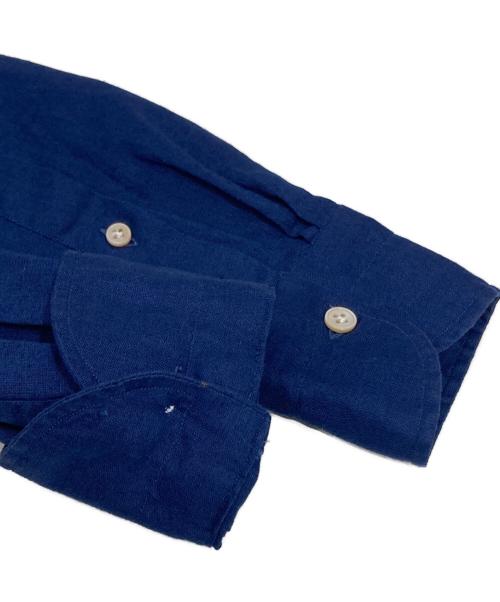 BORRELLI（ボレッリ）BORRELLI (ボレッリ) リネンブレンドシャツ ネイビー サイズ:Sの古着・服飾アイテム