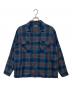 PENDLETON（ペンドルトン）の古着「オープンカラーチェックシャツ」｜ブルー×ブラウン