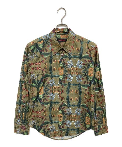 CABAN（キャバン）CABaN (キャバン) コットン パレルモフラワープリントレギュラーシャツ オリーブ サイズ:Sの古着・服飾アイテム