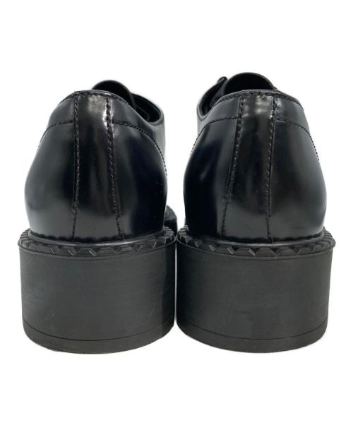 PRADA（プラダ）PRADA (プラダ) レースアッップローファー ブラック サイズ:38.5の古着・服飾アイテム