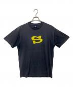stussyステューシー）の古着「SロゴプリントTシャツ」｜ネイビー