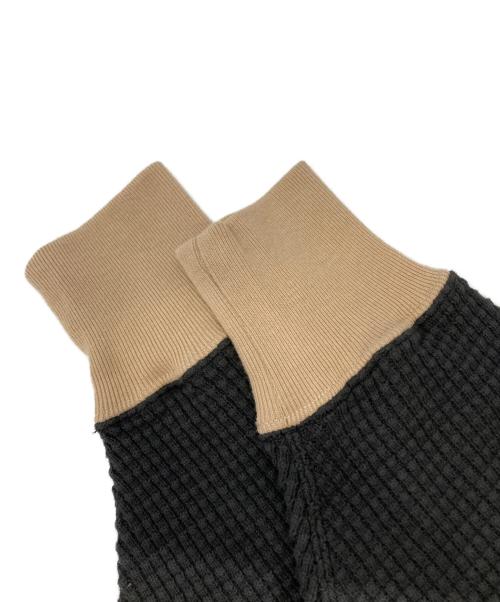 JACKSON MATISSE（ジャクソンマティス）JACKSON MATISSE (ジャクソンマティス) 2トーン ワッフル パーカー ブラック×ベージュ サイズ:MEDIUMの古着・服飾アイテム