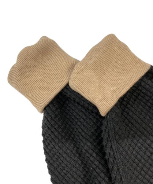 JACKSON MATISSE（ジャクソンマティス）JACKSON MATISSE (ジャクソンマティス) 2トーン ワッフル パーカー ブラック×ベージュ サイズ:MEDIUMの古着・服飾アイテム