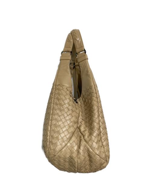 BOTTEGA VENETA（ボッテガベネタ）BOTTEGA VENETA (ボッテガベネタ) イントレチャート ミディアム カンパーナバッグ ベージュの古着・服飾アイテム
