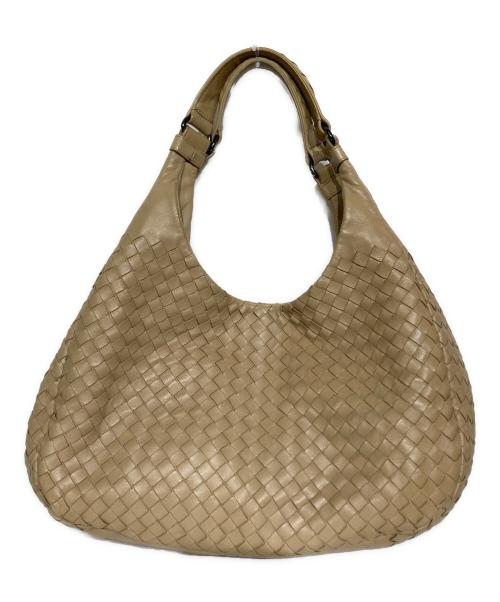 BOTTEGA VENETA（ボッテガベネタ）BOTTEGA VENETA (ボッテガベネタ) イントレチャート ミディアム カンパーナバッグ ベージュの古着・服飾アイテム