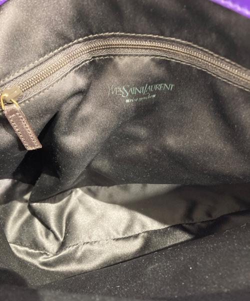 Yves Saint Laurent（イヴサンローラン）Yves Saint Laurent (イヴサンローラン) ロープハンドル キャンバスレザートートバッグ ベージュの古着・服飾アイテム