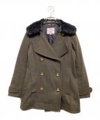 Vivienne Westwood RED LABELヴィヴィアンウエストウッドレッドレーベル）の古着「フェイクファーカラー ショートコート」｜ブラウン