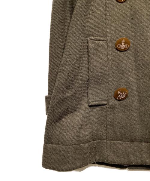 Vivienne Westwood RED LABEL（ヴィヴィアンウエストウッドレッドレーベル）Vivienne Westwood RED LABEL (ヴィヴィアンウエストウッドレッドレーベル) フェイクファーカラー ショートコート ブラウン サイズ:2の古着・服飾アイテム