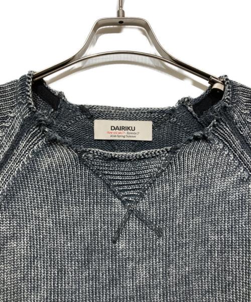 DAIRIKU（ダイリク）DAIRIKU (ダイリク) Vintage Washed Pullover Knit Sweater ブラック サイズ:Lの古着・服飾アイテム