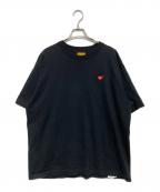 HUMAN MADEヒューマンメイド）の古着「ロゴ刺繍Tシャツ」｜ブラック