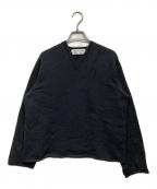 COMME des GARCONS SHIRTコムデギャルソンシャツ）の古着「切替Vネックニット」｜グレー