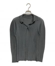 me ISSEY MIYAKE（ミーイッセイ ミヤケ）の古着「プリーツカーディガン」｜グレー