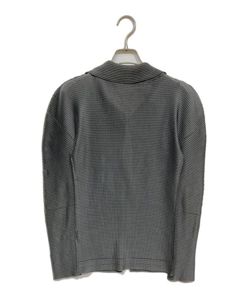 me ISSEY MIYAKE（ミーイッセイ ミヤケ）me ISSEY MIYAKE (ミーイッセイ ミヤケ) プリーツカーディガン グレー サイズ:-の古着・服飾アイテム