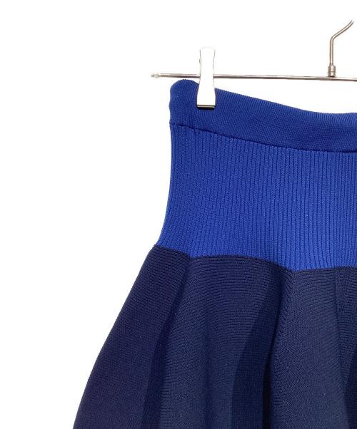 CFCL（シーエフシーエル）CFCL (シーエフシーエル) POTTERY フレアスカート ブルー×ネイビー サイズ:3の古着・服飾アイテム
