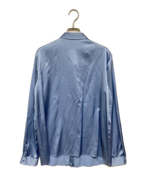 EMPORIO ARMANI（エンポリオ アルマーニ）EMPORIO ARMANI (エンポリオ アルマーニ) シルクブラウス ブルー サイズ:44の古着・服飾アイテム