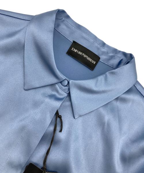 EMPORIO ARMANI（エンポリオ アルマーニ）EMPORIO ARMANI (エンポリオ アルマーニ) シルクブラウス ブルー サイズ:44の古着・服飾アイテム