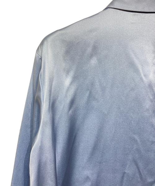 EMPORIO ARMANI（エンポリオ アルマーニ）EMPORIO ARMANI (エンポリオ アルマーニ) シルクブラウス ブルー サイズ:44の古着・服飾アイテム