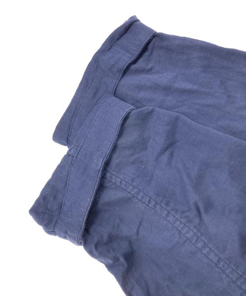 ISSEY MIYAKE MEN（イッセイミヤケメン）ISSEY MIYAKE MEN (イッセイミヤケメン) ダブルガーゼバンドカラーハーフスリーブシャツ ネイビー サイズ:3の古着・服飾アイテム