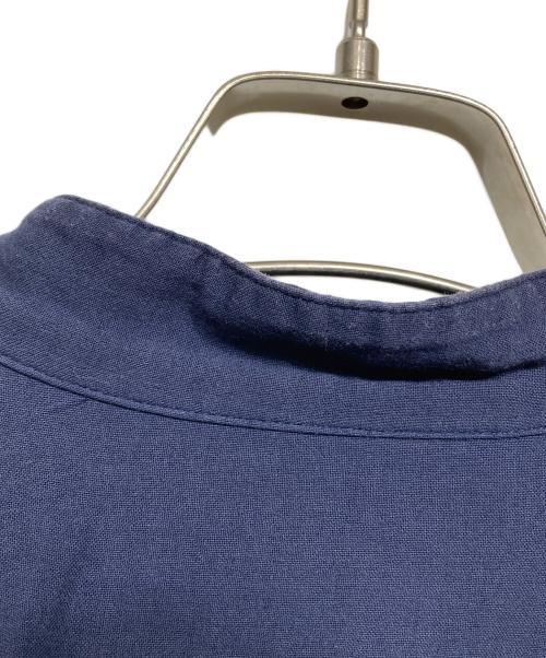 ISSEY MIYAKE MEN（イッセイミヤケメン）ISSEY MIYAKE MEN (イッセイミヤケメン) ダブルガーゼバンドカラーハーフスリーブシャツ ネイビー サイズ:3の古着・服飾アイテム