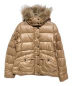 BURBERRY BLUE LABELバーバリー ブルー レーベル）の古着「ファーフード付きショートダウンジャケット」｜ブラウン