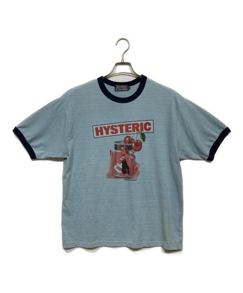 hysterics（ヒステリックス）hysterics (ヒステリックス) SUPER JUICE Tシャツ スカイブルー サイズ:Lの古着・服飾アイテム