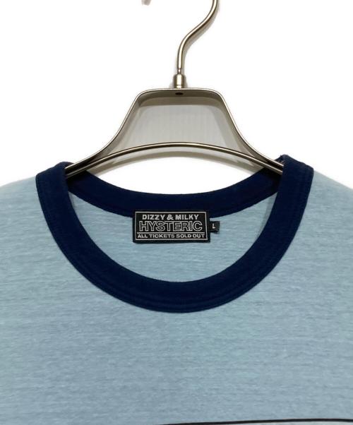 hysterics（ヒステリックス）hysterics (ヒステリックス) SUPER JUICE Tシャツ スカイブルー サイズ:Lの古着・服飾アイテム