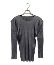 PLEATS PLEASE（プリーツプリーズ）の古着「プリーツカットソー」｜グレー