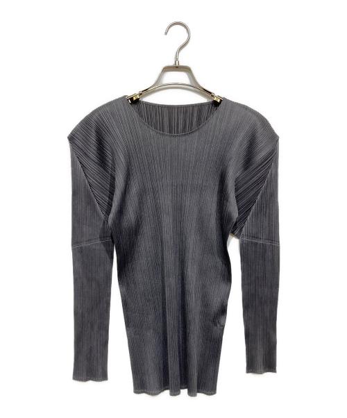 PLEATS PLEASE（プリーツプリーズ）PLEATS PLEASE (プリーツプリーズ) プリーツカットソー グレー サイズ:4の古着・服飾アイテム