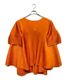 PLEATS PLEASE（プリーツプリーズ）の古着「変形ワンピース」｜オレンジ